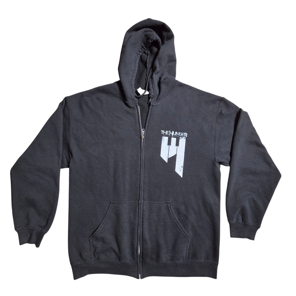 The Hunger Band Graphic Hoodie Sweatshirt L Gildan Metal Punk Grunge Rebel 90s